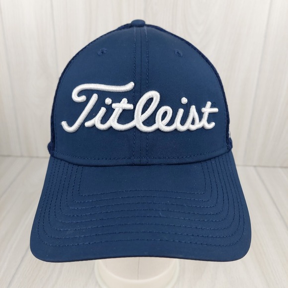 Titleist Other - Titleist Golf Hat Mens Small-Medium Navy Blue Mesh Back Pro V1 FJ New Era Cap